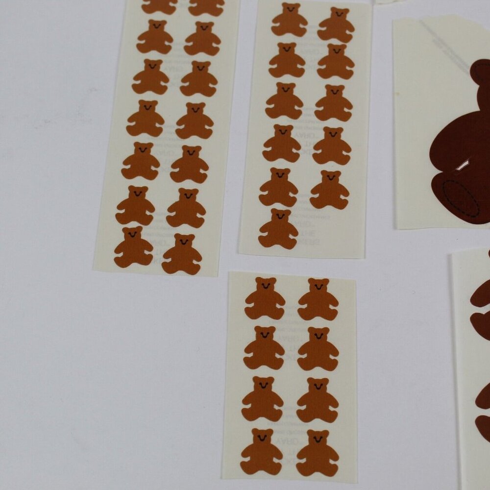 Vintage LOT 1980's Mrs Grossman's Stickers Teddy Bear Paw Print - Picture 3 of 13